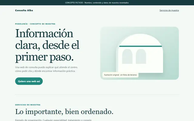 Muestra de web para clínica