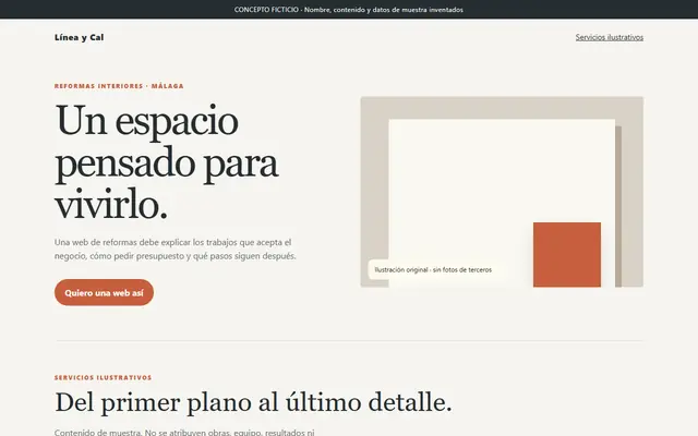 Muestra de web para reformas